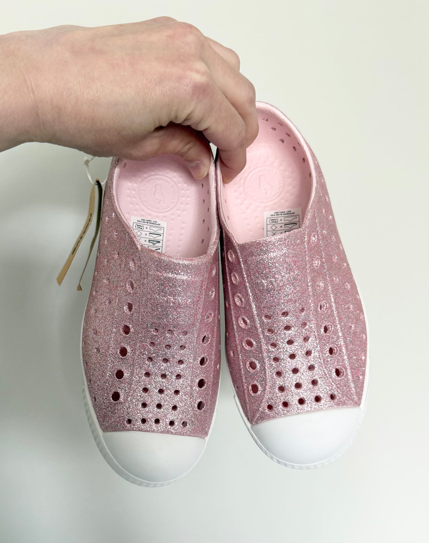 Native Pink Sparkle Jefferson Slip Ons (C13)