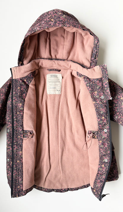 Wheat Deep Blue Flowers Mathilde Tech Jacket & Navy Ski Pants Sal Two Piece Set (4 Years)