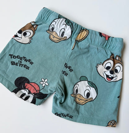 H&M Disney Teal “Together is Better” Characters Shorts (18-24 Months)