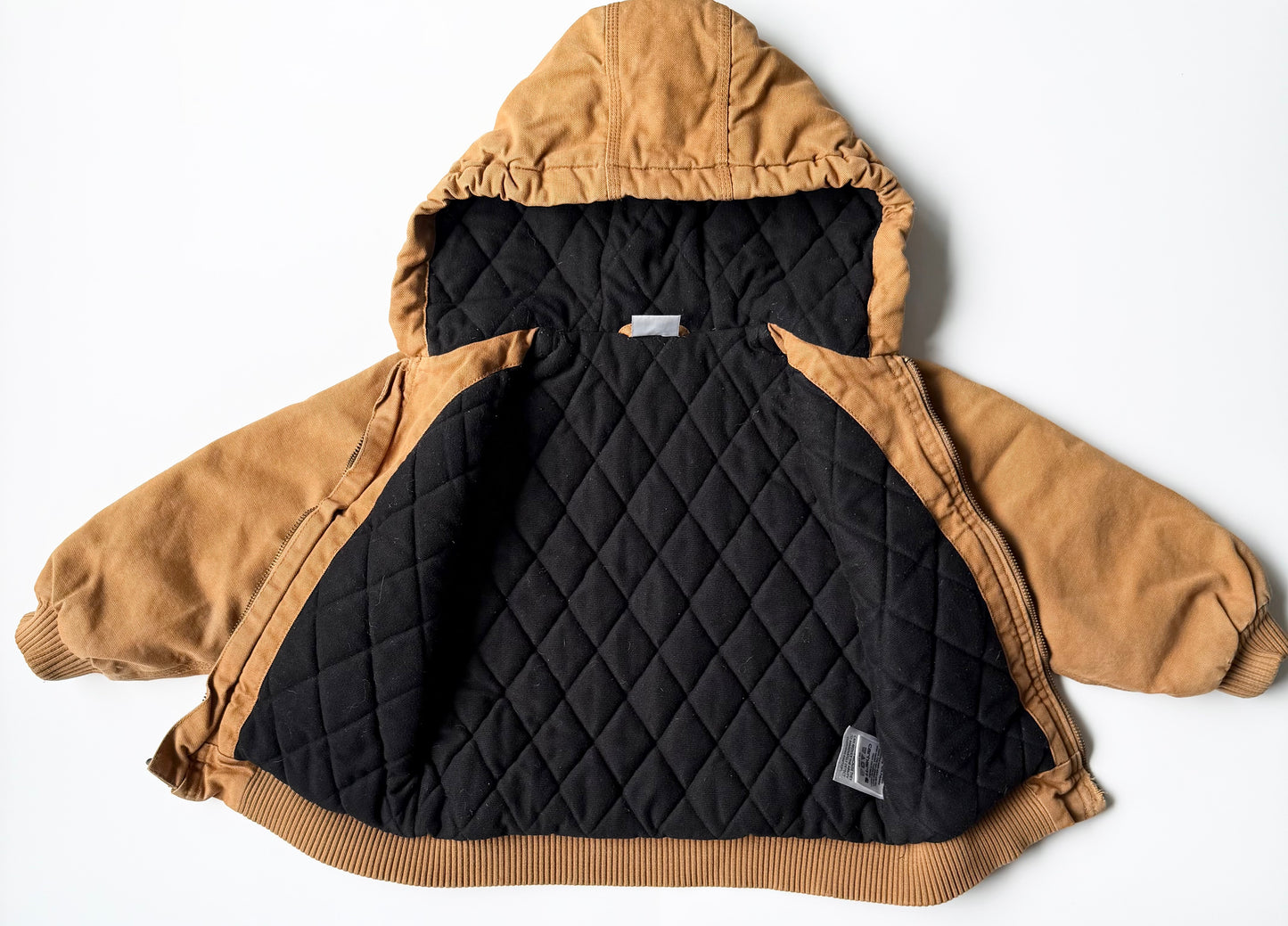 Carhartt Brown Active Flannel Quilt-Lined Cotton Duck Canvas Jacket (4T)
