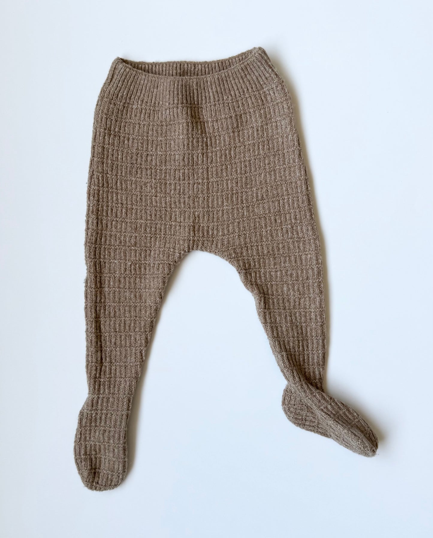 Zara Brown Knit Footed Pants (3-6 Months)