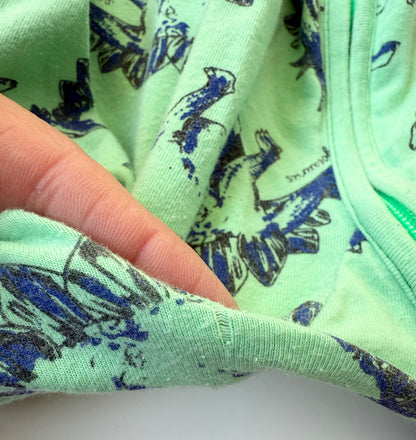Bonds Wondersuit Green & Blue Dinosaurs Sleeper Romper (6-12 Months)