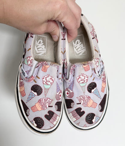 Vans Purple Sparkle Ice Cream Slip On Sneakers (12)