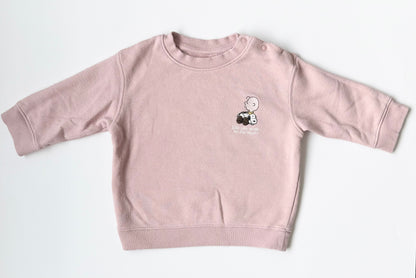 Peanuts Pink “Life Gets Better All The Time” Embroidered Sweater (2T)