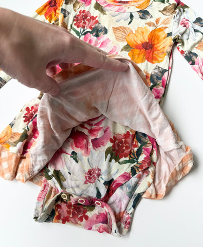 Hanlyn Collective Floral Fall Long Sleeve Twirl Bodysuit (6-12 Months)