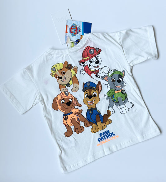 Zara x Paw Patrol White “Ultimate Crew” Characters T-Shirt - New (18 Months)