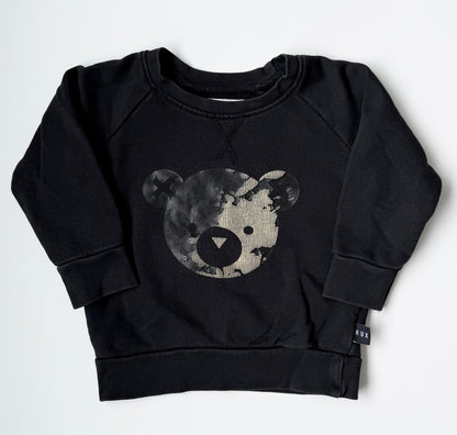 Huxbaby Black & Gold Bear Sweater (2T)