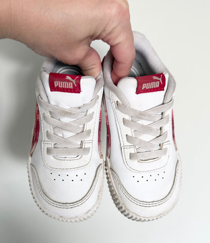 Puma White & Red Tie Dye Stretch Lace Sneakers (9)