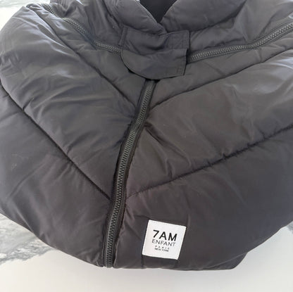 7AM Car Seat Cocoon Cover - Black - One Size (0-12 Months)