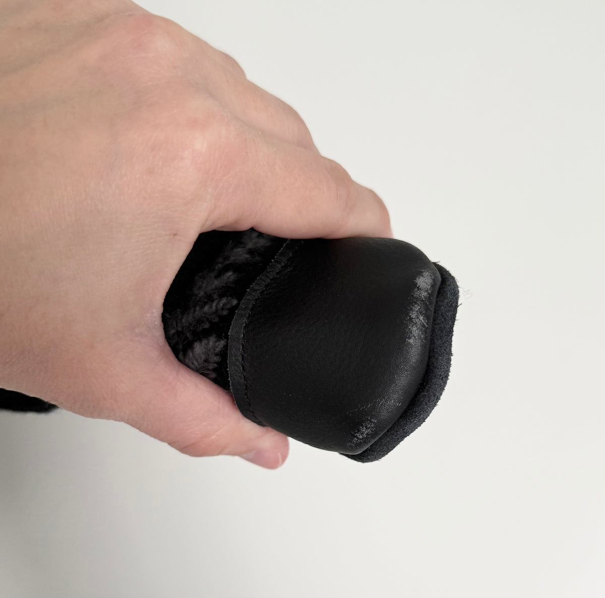 Nooks Black & Grey Leaves Wool Booties (5.5)