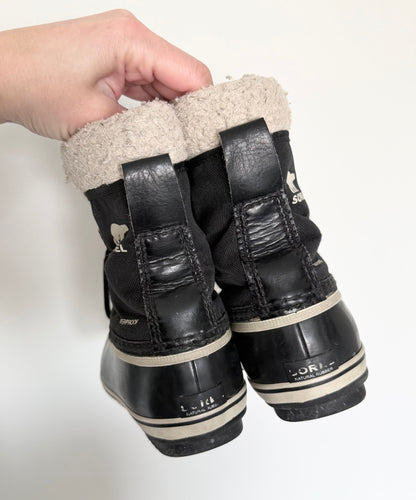 Sorel Yoot Pac Black Nylon Winter Boots (12)