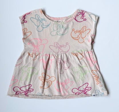 Baby Gap Disney Colorful Minnie Mouse Sleeveless Peplum Top (4T)