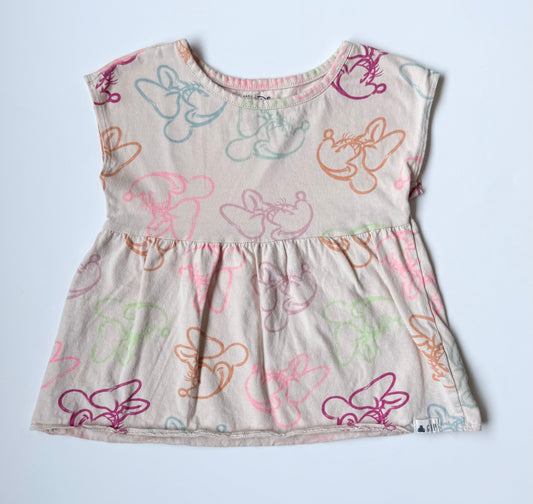 Baby Gap Disney Colorful Minnie Mouse Sleeveless Peplum Top (4T)
