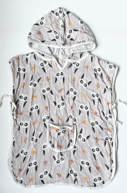 Tula Grey Owl Hooded Cover Up Towel (3T+)