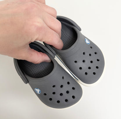 Crocs Grey Crocband Clog Slip Ons (4/5)