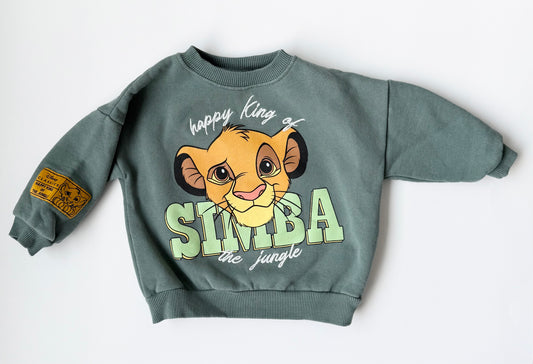 Zara x Disney The Lion King Green “Simba” Crewneck Sweater (18 Months)