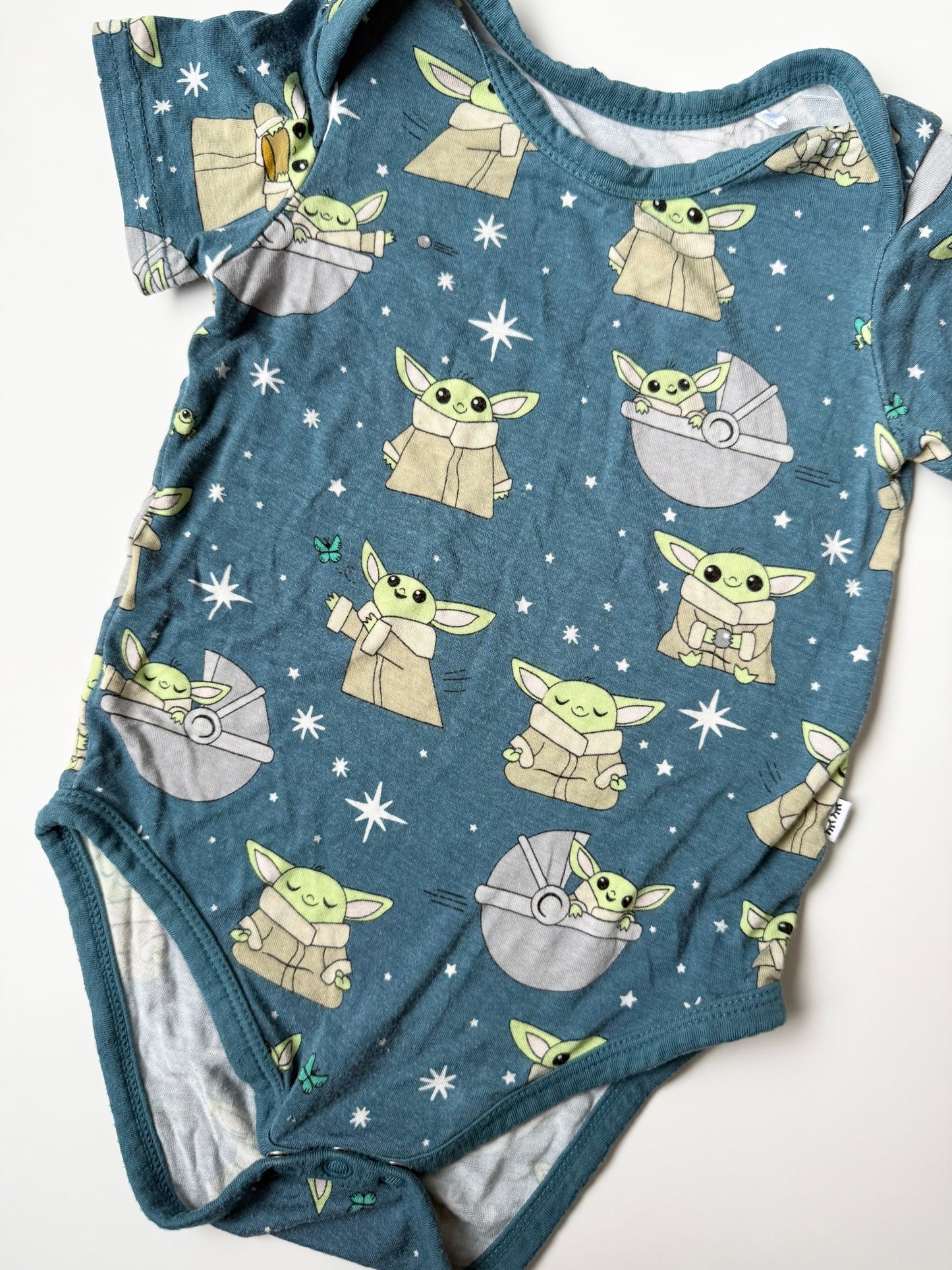 Little Sleepies x Star Wars Blue Grogu Short Sleeve Bodysuit (12-18 Months)