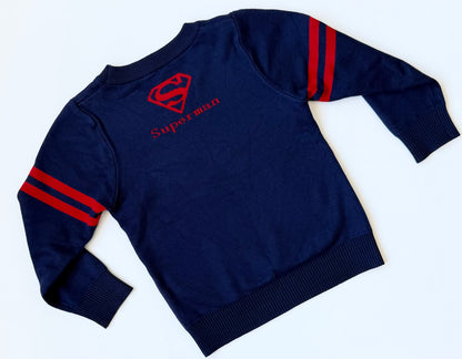 Baby Gar Navy Superman Knit Sweater (5 Years)