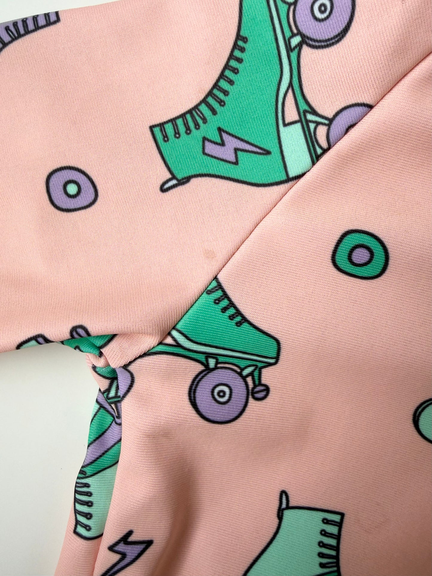 Birdz Pink Rollerskating Long Sleeve One Piece Swimsuit (3-6 Months)