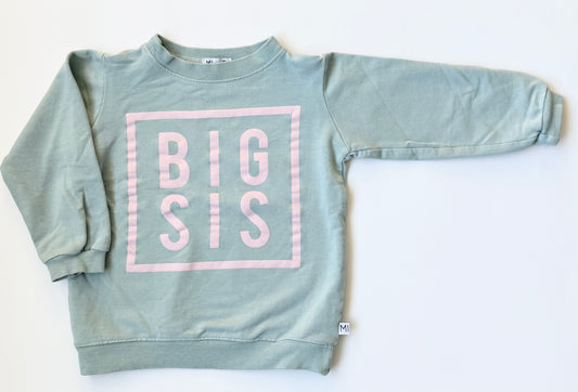 MI & FI Light Green “Big Sis” Pullover (2T)