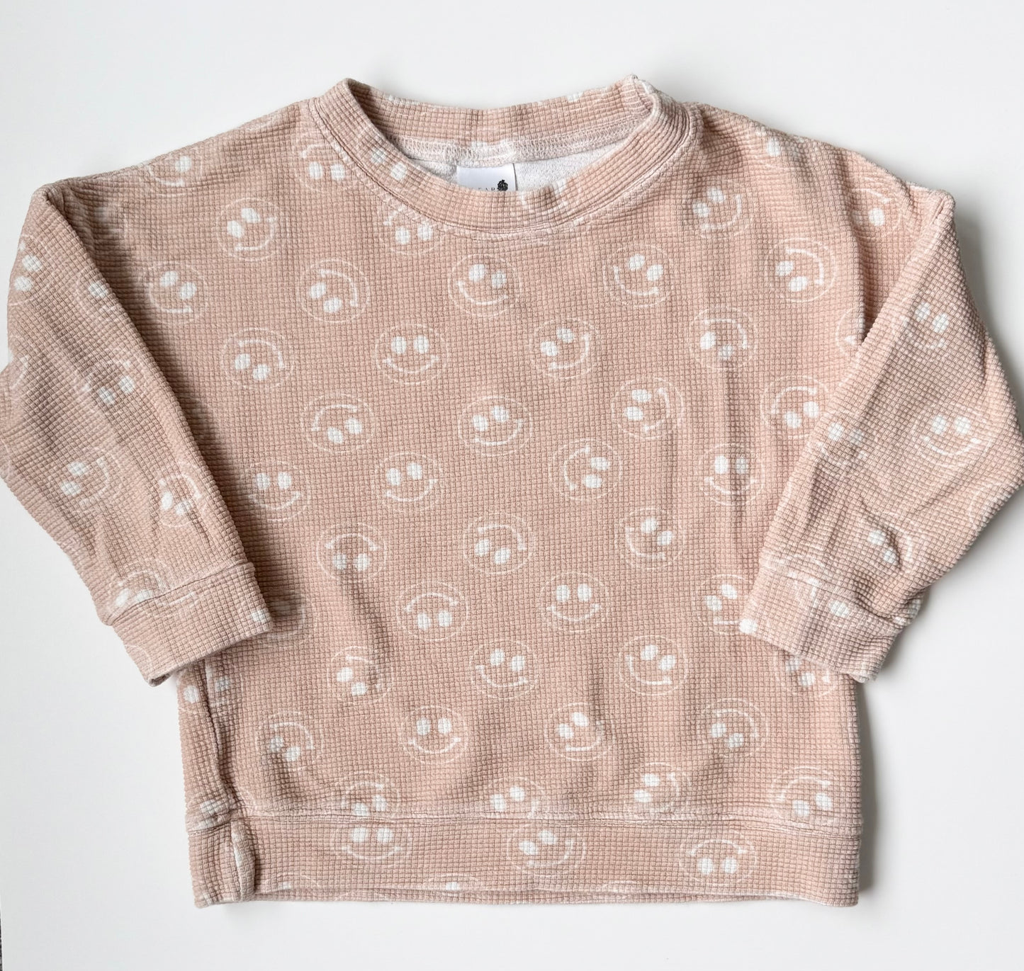 Dear Aspen Pink Smiley Waffle Sweater & Pants Set (5T)