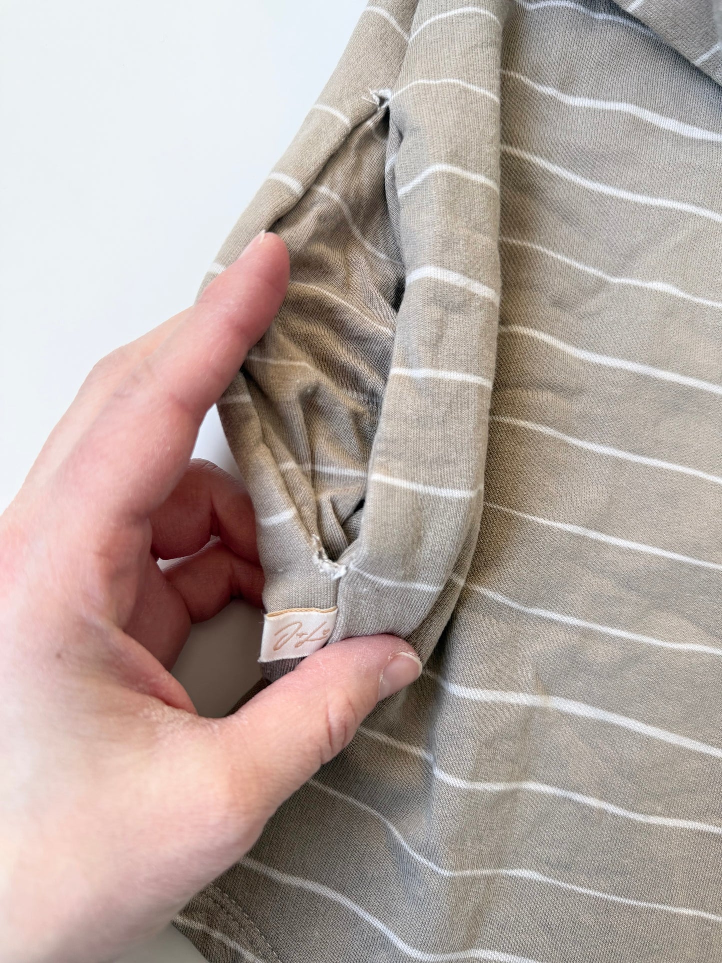Jax & Lennon Beige & White Stripes Sweater Dress (3/4 Years)