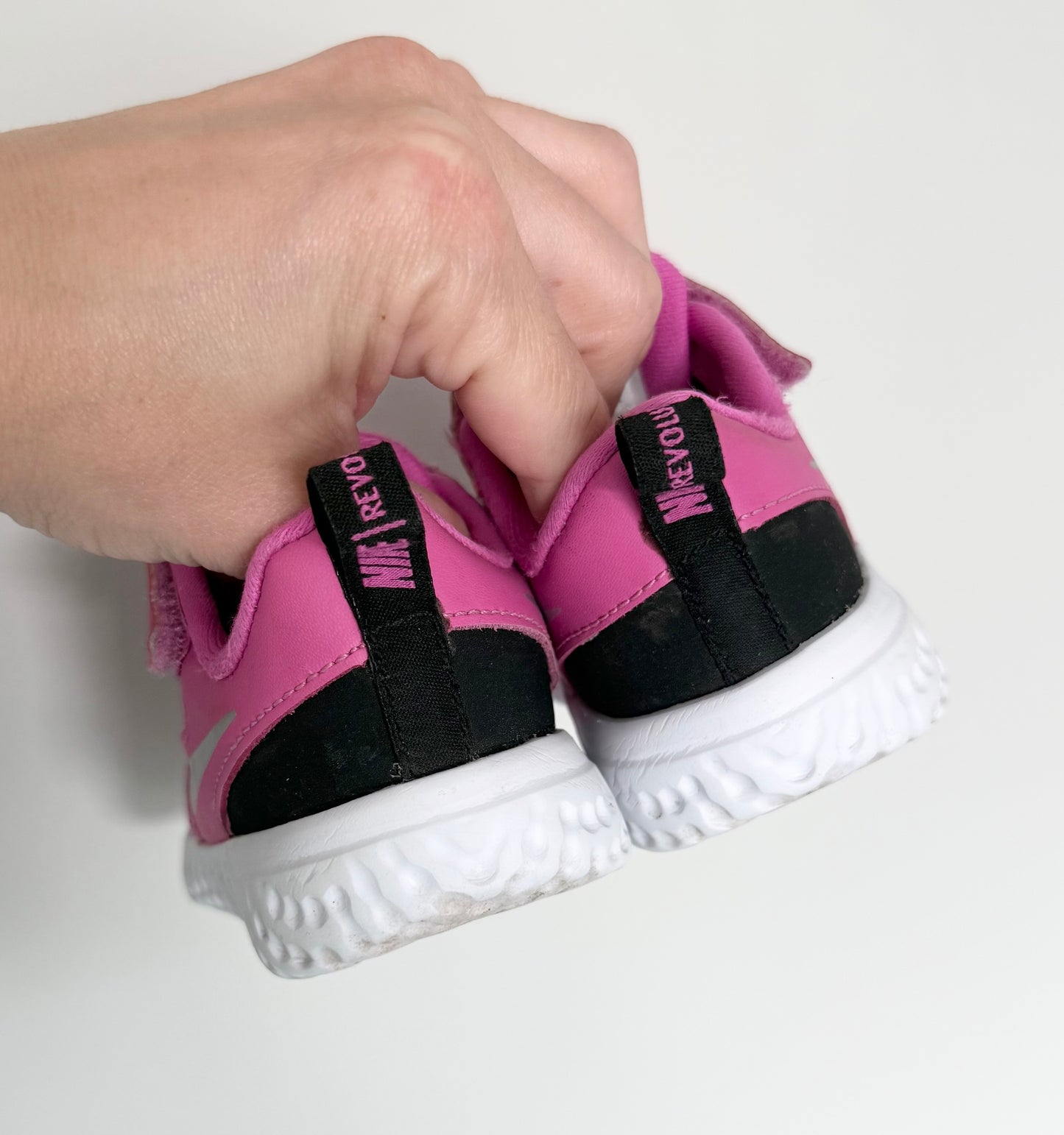 Nike Revolution 5 TDV Fushia & Black Stretch Lace & Velcro Sneakers (5)