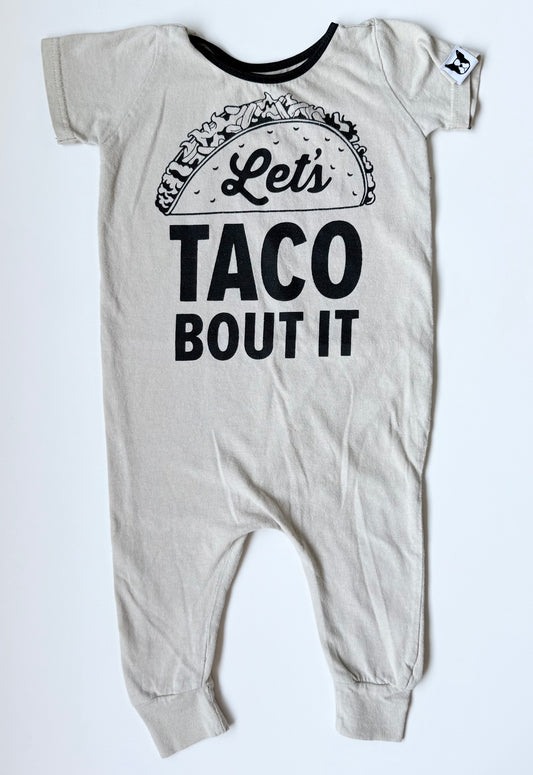 Mitch & Lu Tan “Let’s Taco Bout It” T-Shirt Jumpsuit (6-12 Months)