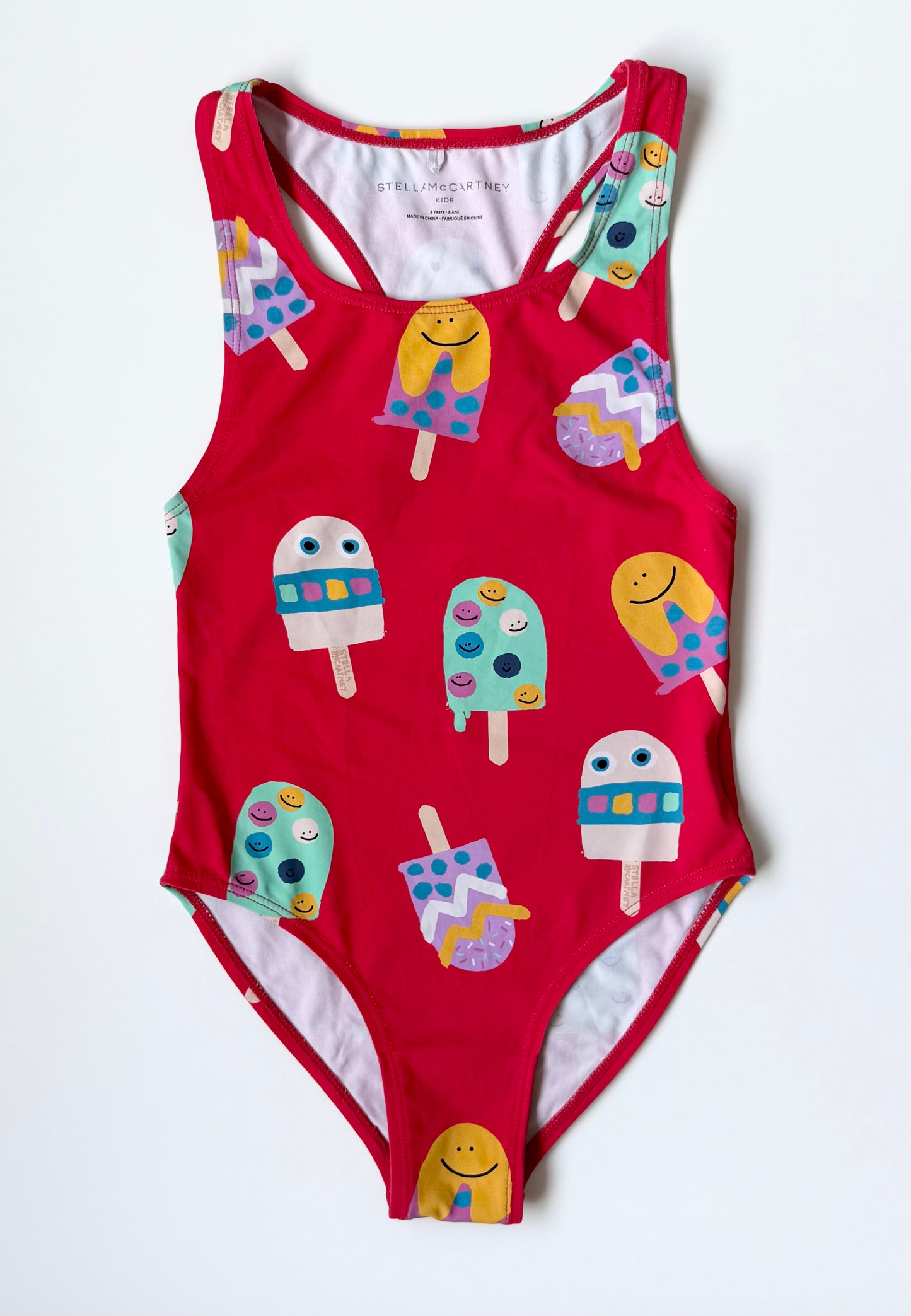 Stella McCartney Bright Red Popsicles One Piece Swimsuit (6 Years)