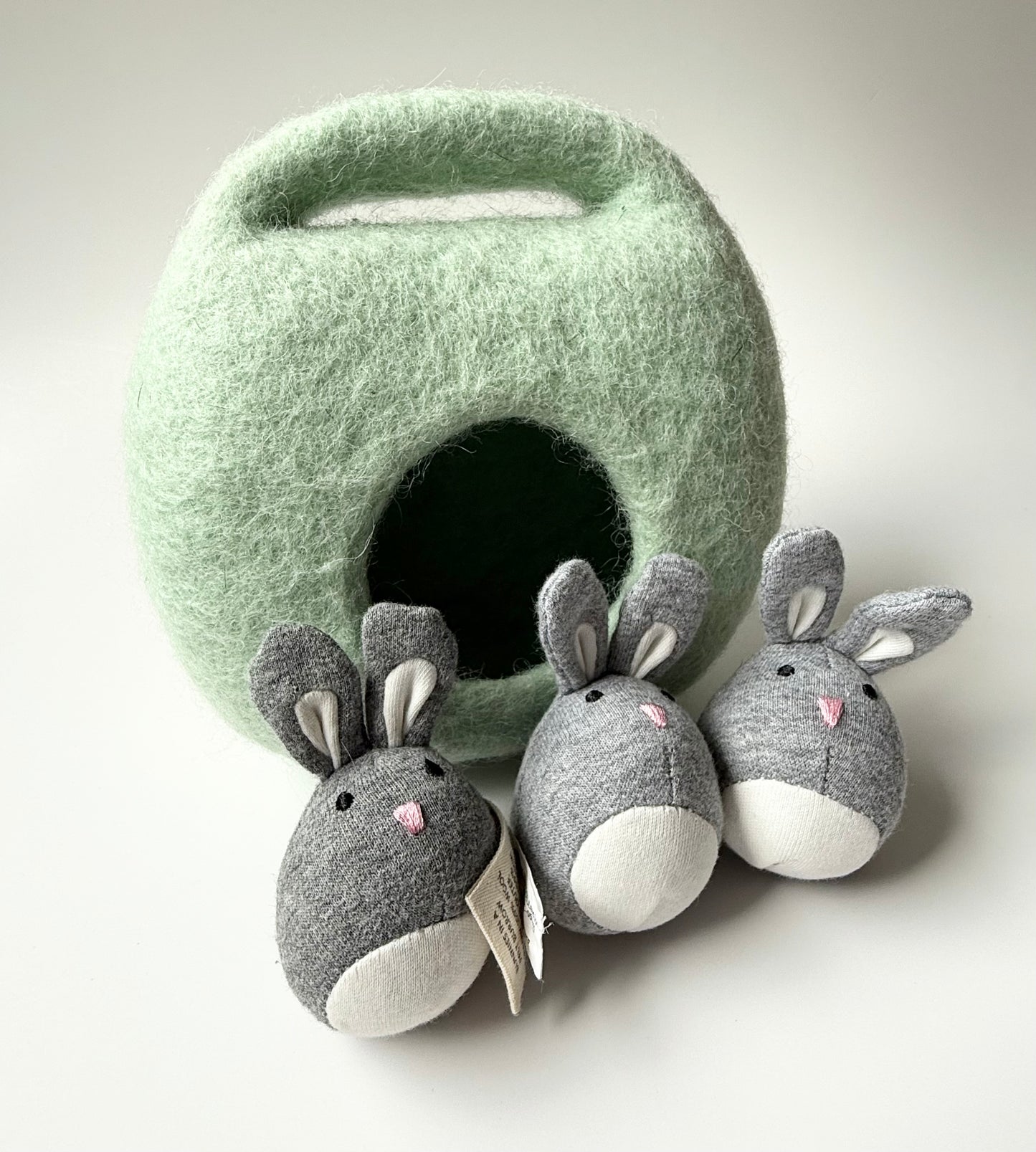 Lovevery Bunnies in a Felt Burrow