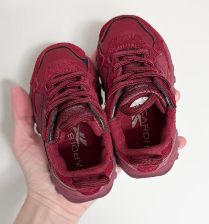 Reebok x Cardi B Dark Red Velour Stretch Lace Sneakers (5)