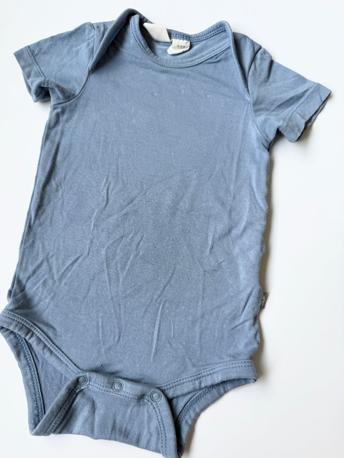 Kyte Slate Short Sleeve Bodysuit (0-3 Months)