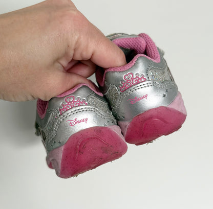 Stride Rite x Disney Princess Cinderella Pink & Silver Sparkle Light Up Velcro Sneakers (6.5)