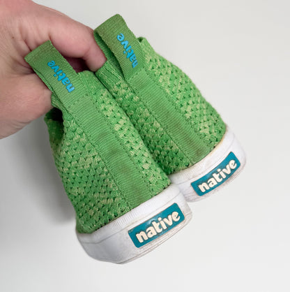 Native Green Knit Mesh Hightop Stretch Lace Sneakers (10)