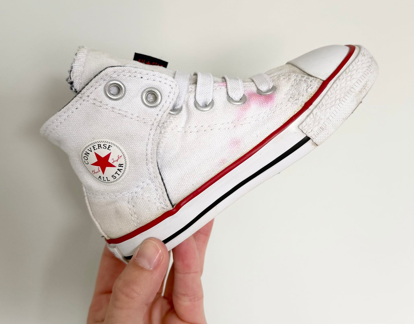 Converse White High Top Stretch Lace & Velcro Sneakers (8)