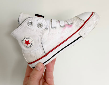 Converse White High Top Stretch Lace & Velcro Sneakers (8)