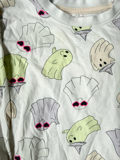 George White Girlir Ghosts Two Peice PJ Set (4-5 Years)
