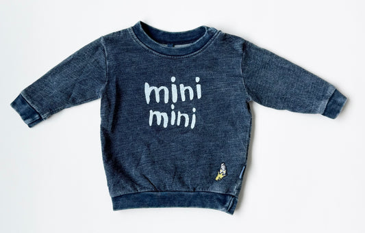 Souris Mini Jean Blue “Mini Mini” Sweater (3 Months)