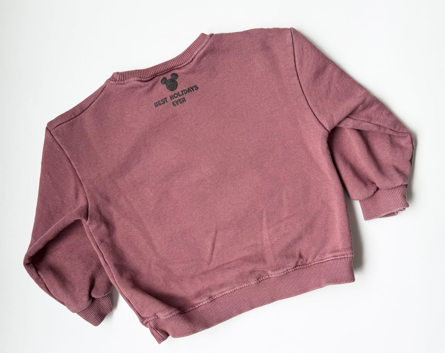 Zara x Disney Christmas Minnie Drinking Coco Dark Purple Sweater (4-5 Years)