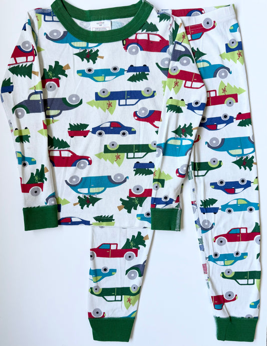 Hanna Andersson Christmas Cars Two Piece PJ Set (5T)