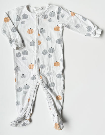 Firsts by Petit Lem White Pumpkins Snap Sleeper (9 Months)
