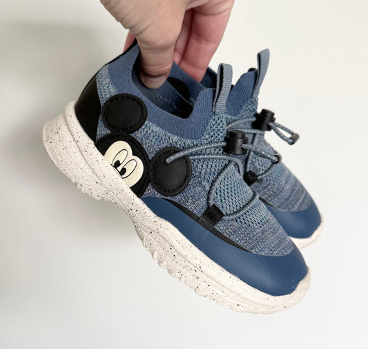 Zara x Disney Blue Mickey Mouse Stretch Drawstring Sneakers (9.5)
