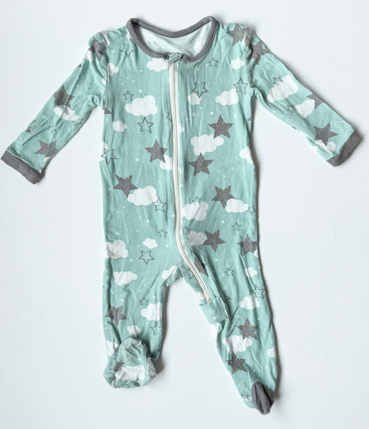 Silkberry Baby Light Mint & Stars Sleeper (3-6 Months)