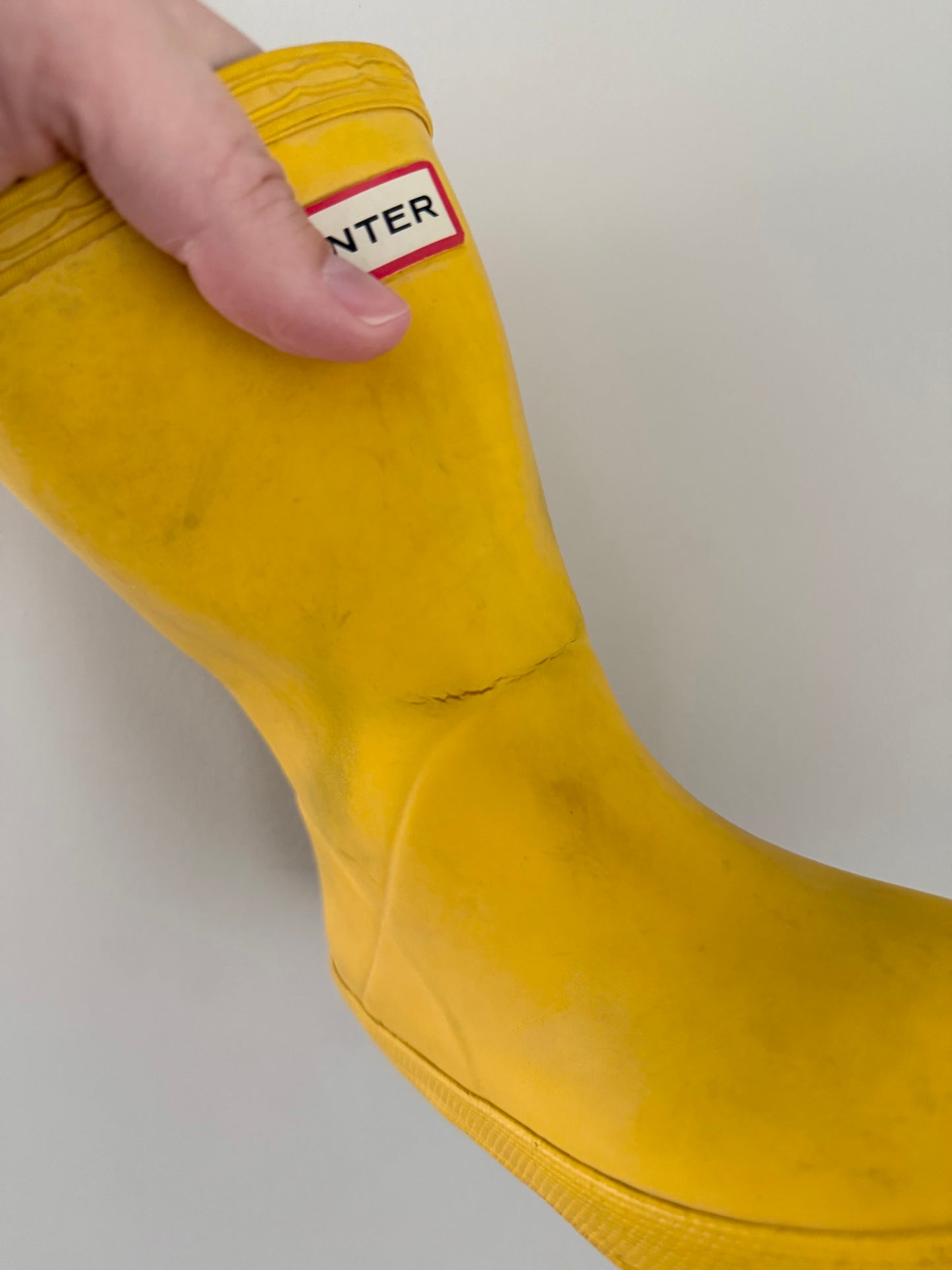Hunter Yellow Rubber Boots (UK7)