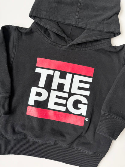 The Peg Black Hoodie (2/3T)