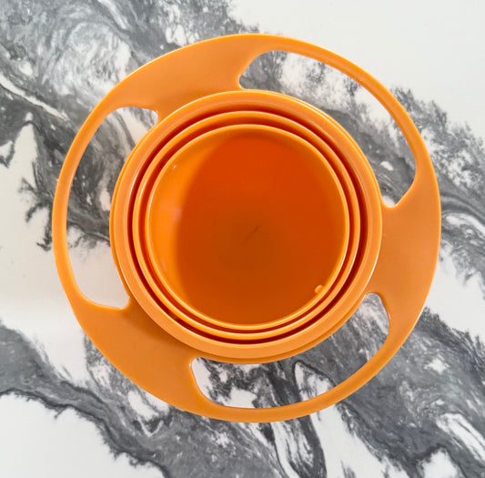 Orange Non-Spill Snack Bowl