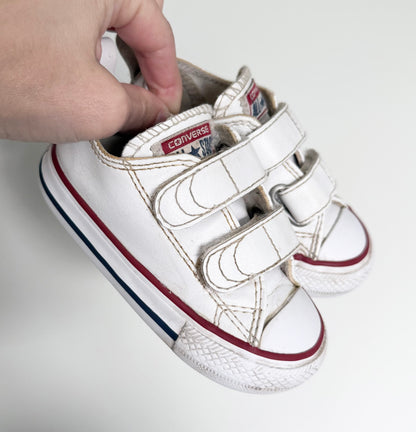 Converse White Leather Velcro Sneakers (5)