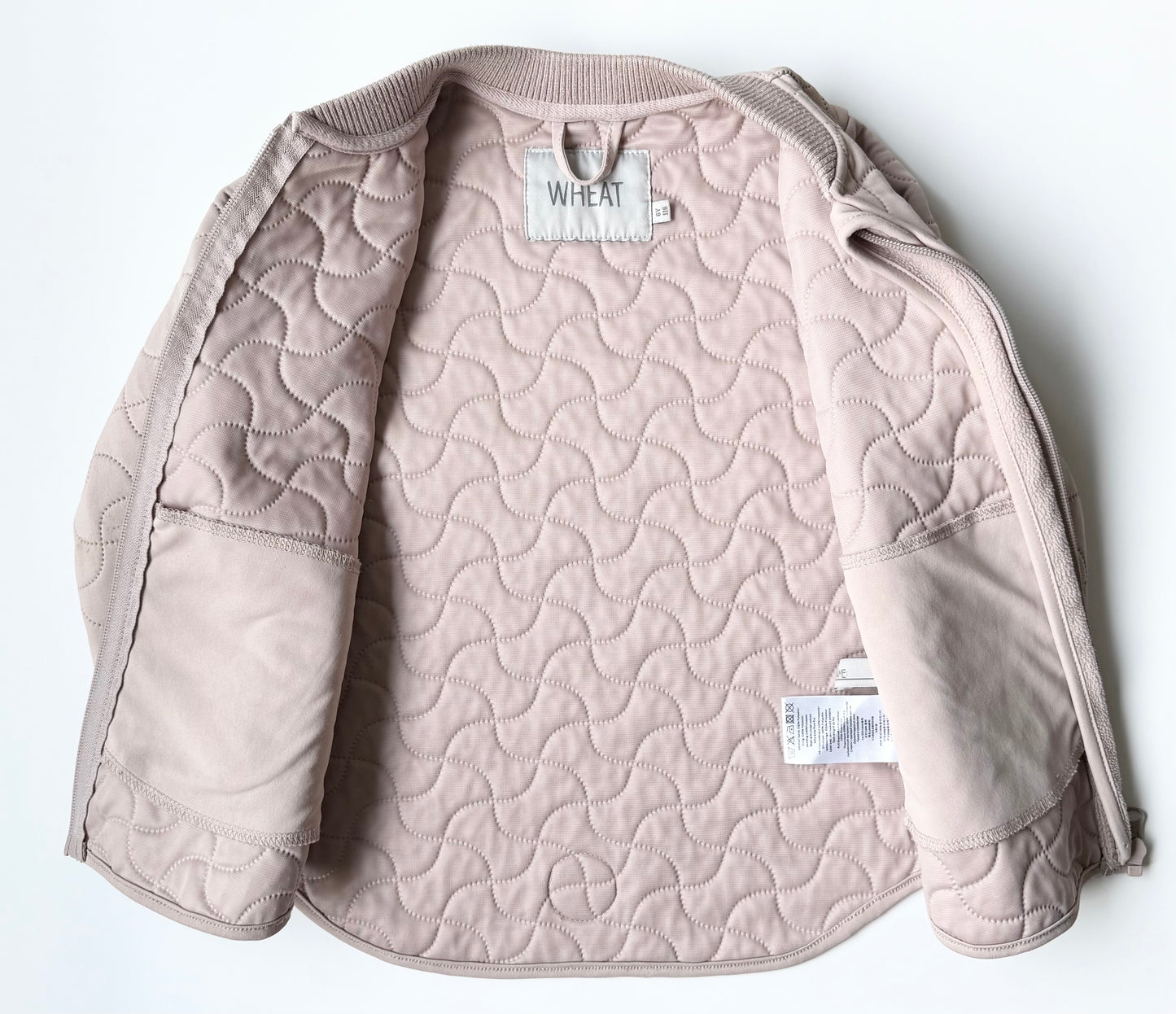 Wheat Thermo Quilted Fall Jacket Loui in Warm Rose (6 Years)