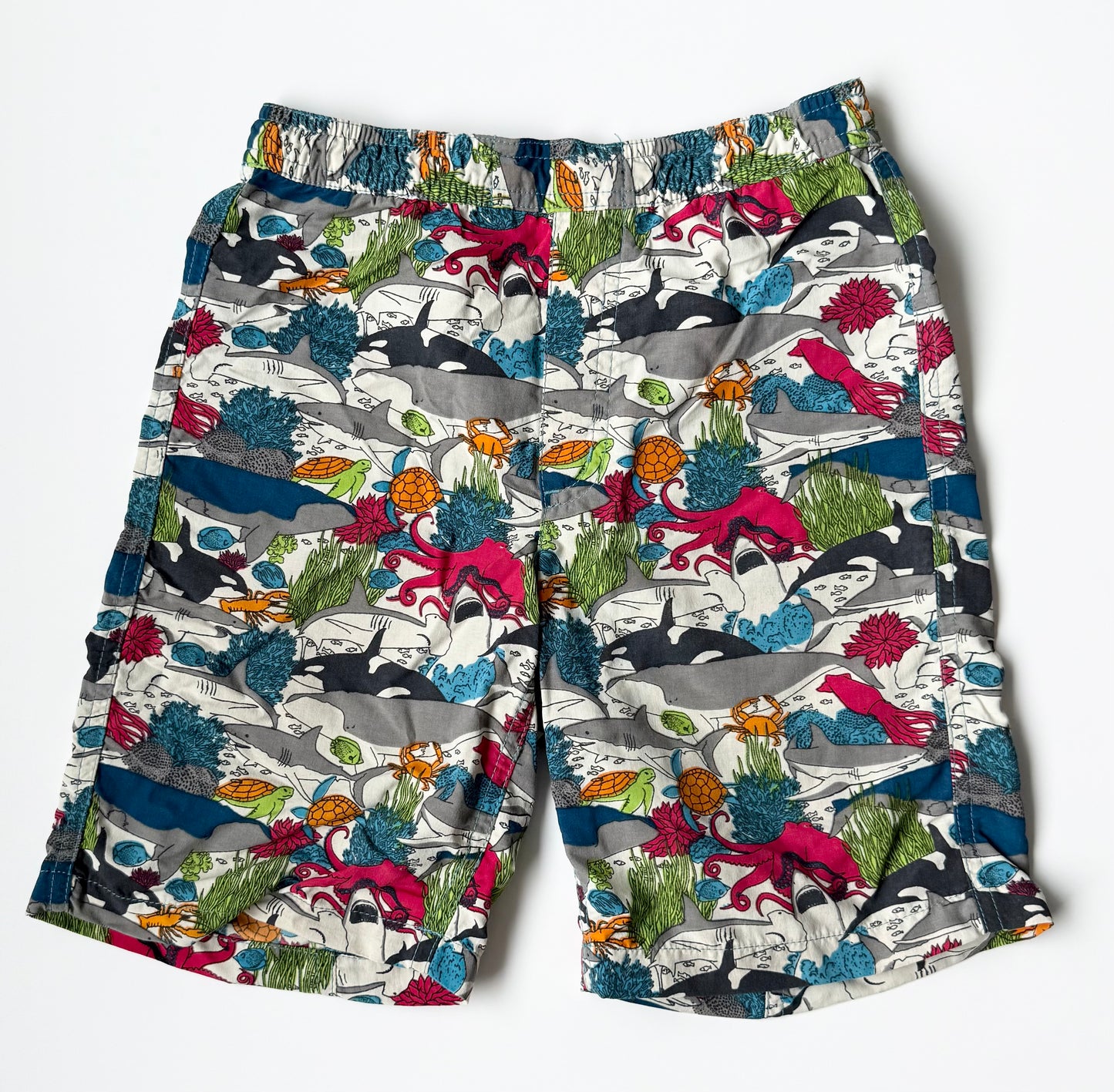 MEC Grey & Colourful Sea Creatures Swim Trunks (7 Years)