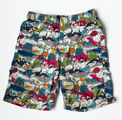 MEC Grey & Colourful Sea Creatures Swim Trunks (7 Years)